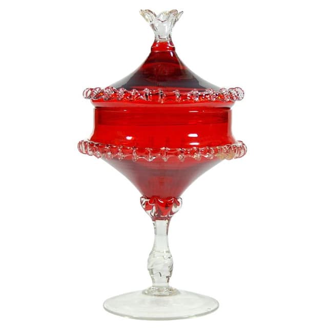 Czerwona bomboniera, Murano, Włochy, lata 70. - WYMIARY