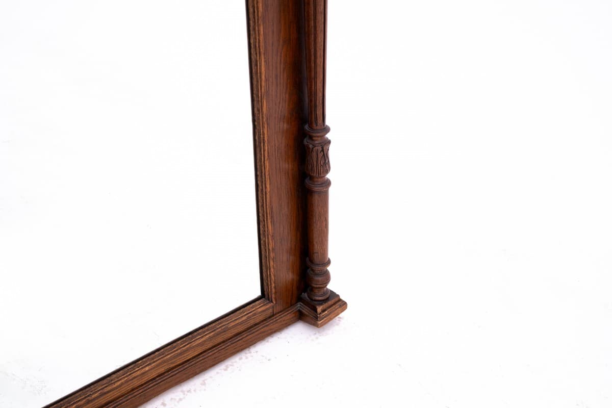 Oak Eclectic Wall Mirror, France, 1890s - 49446