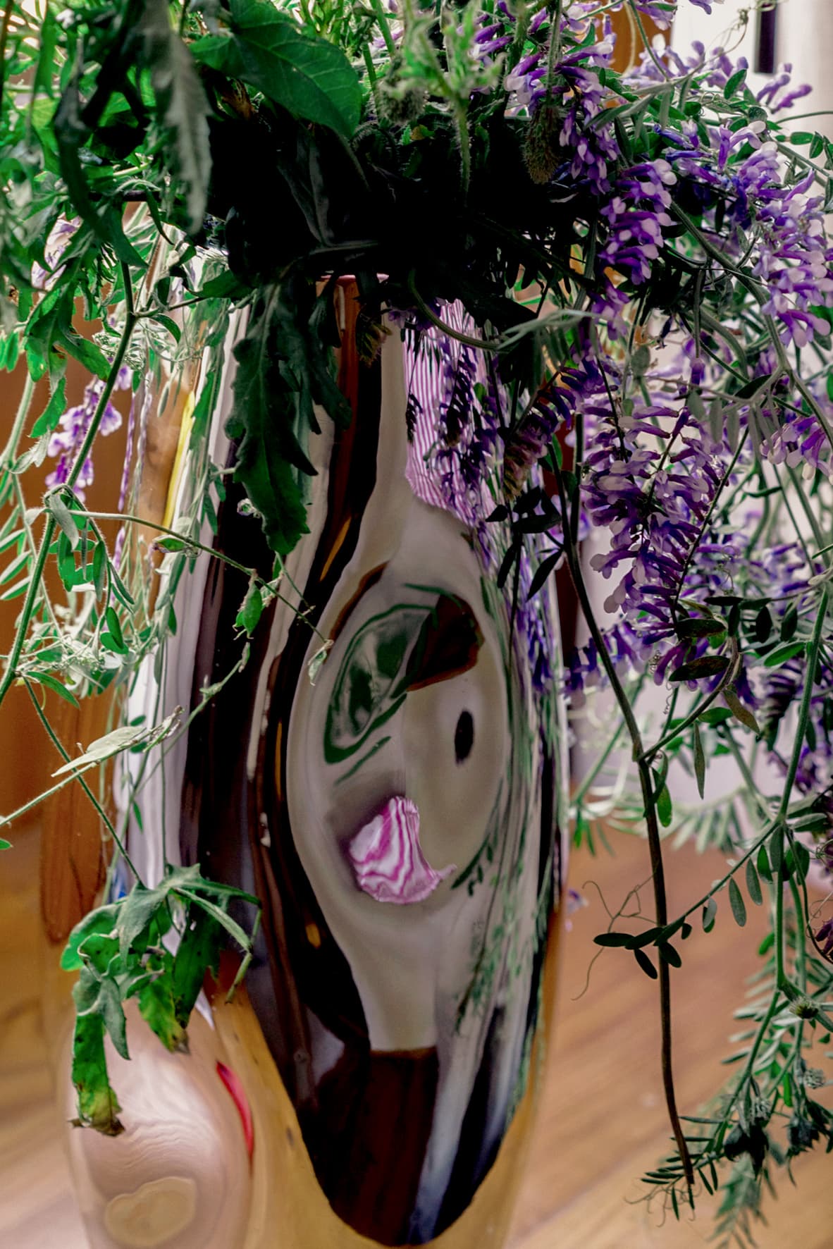 Wazon ANNA Po Drugiej Stronie Lustra, srebrny, Malwina Konopacka - 50328