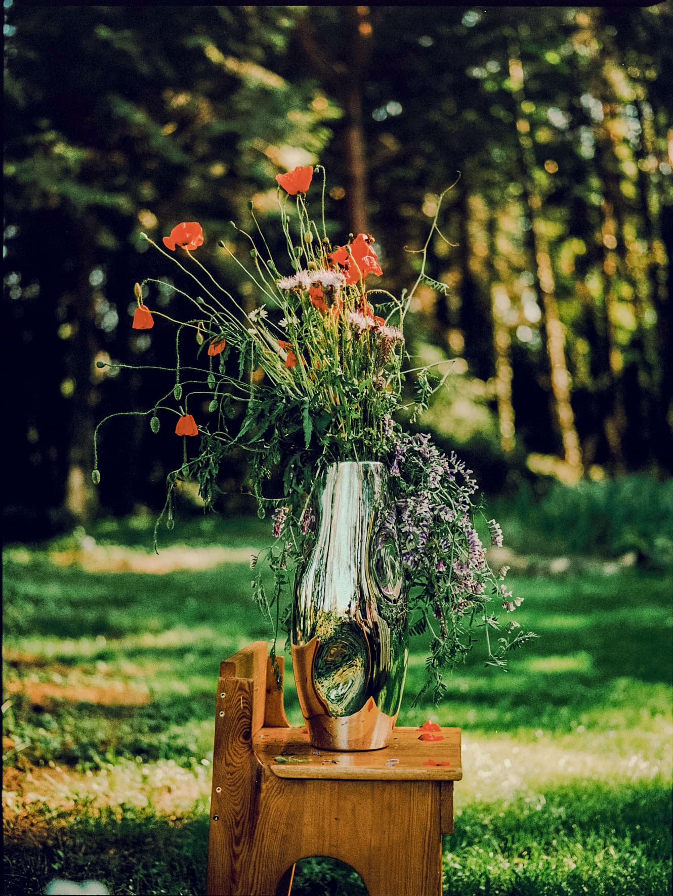 Wazon ANNA Po Drugiej Stronie Lustra, srebrny, Malwina Konopacka - 50330