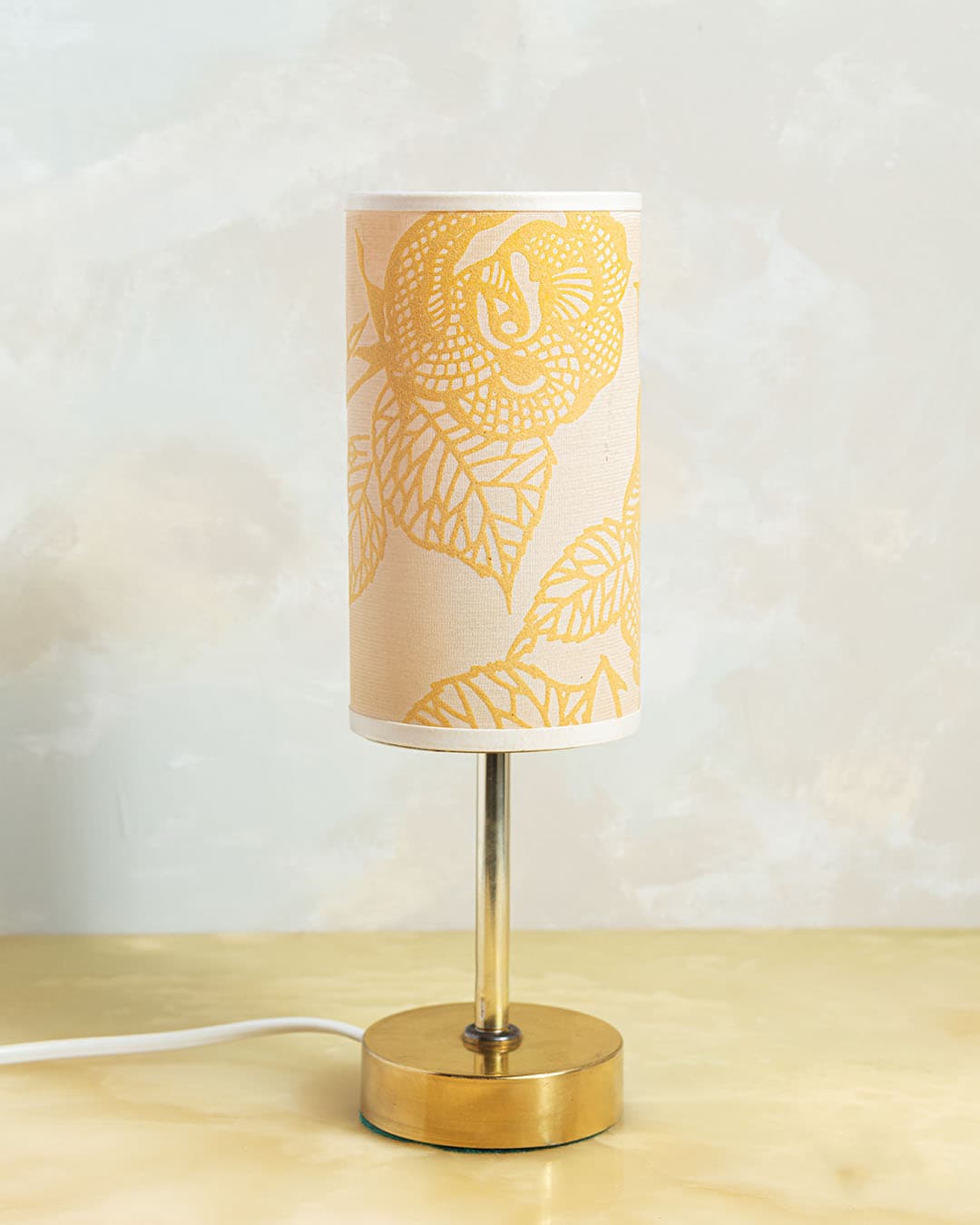 Para lampek nocnych, żółty, metal, Niemcy, lata 60. - 50877