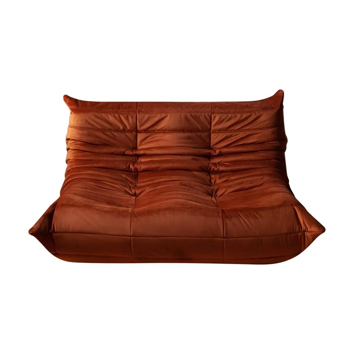 Sofa Togo dwuosobowa, velvet pomarańczowy bursztyn - 51128