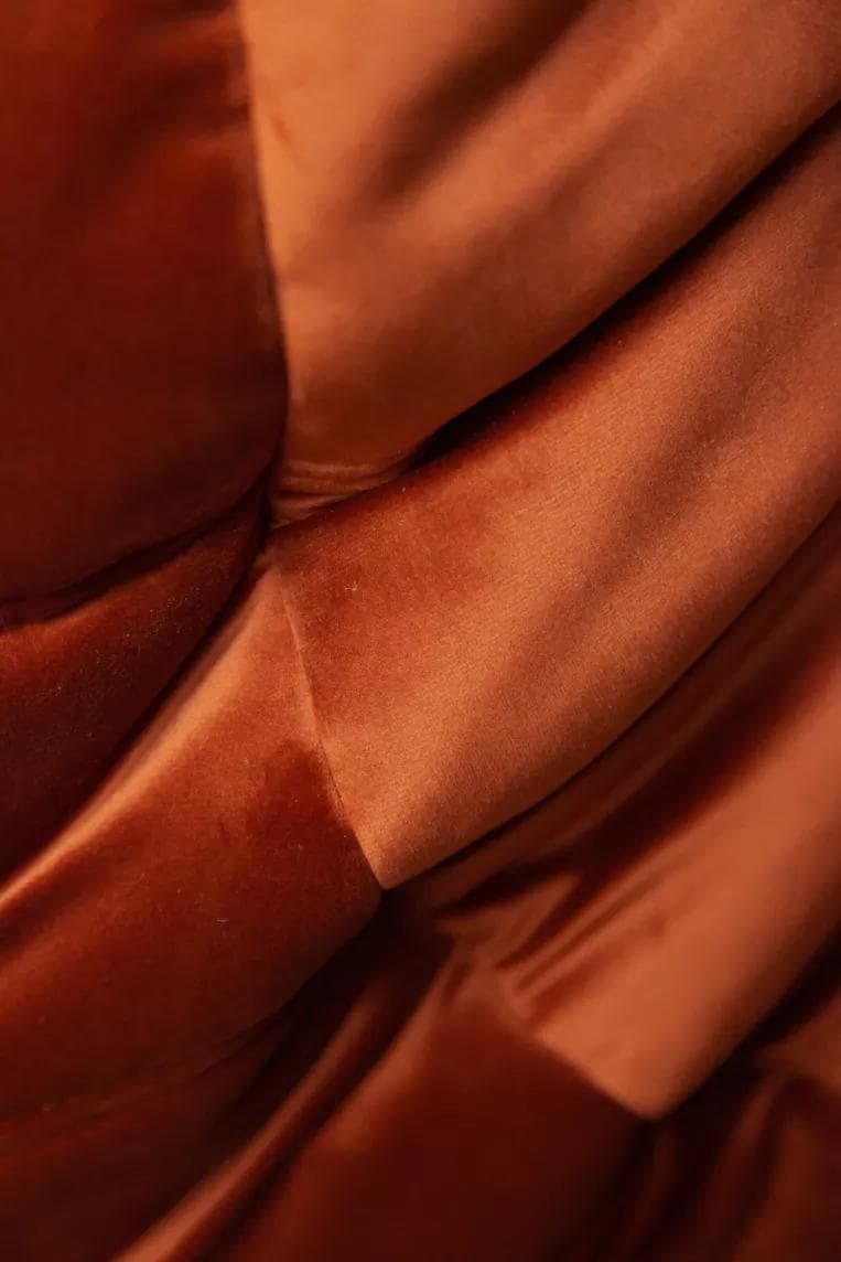 Sofa Togo dwuosobowa, velvet pomarańczowy bursztyn - 51133