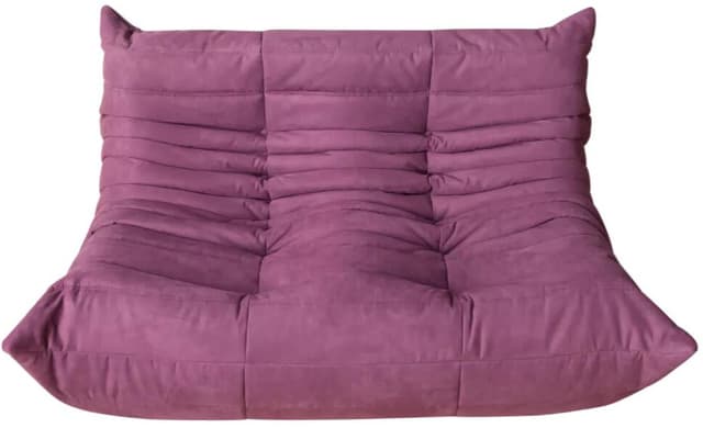 Sofa Togo dwuosobowa, mikrofibra bakłażan - WYMIARY