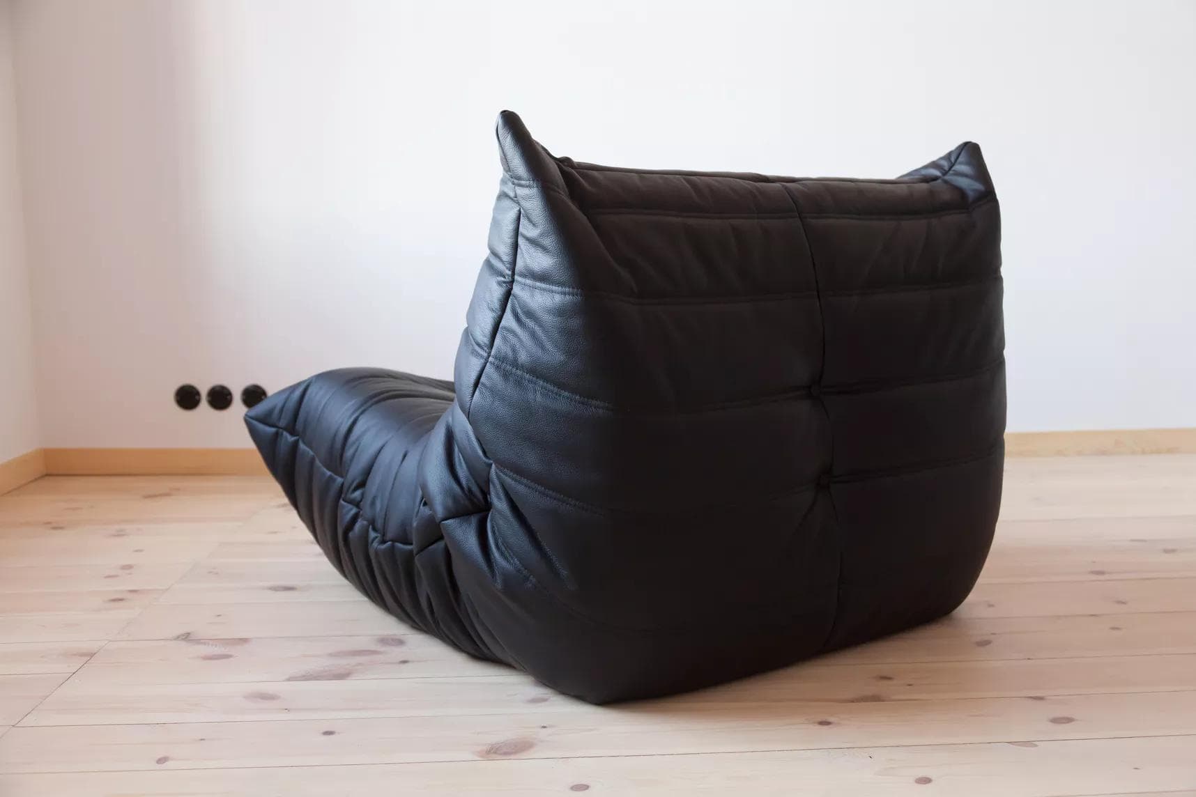 Fotel wypoczynkowy Togo, skóra czarna madras - 51179