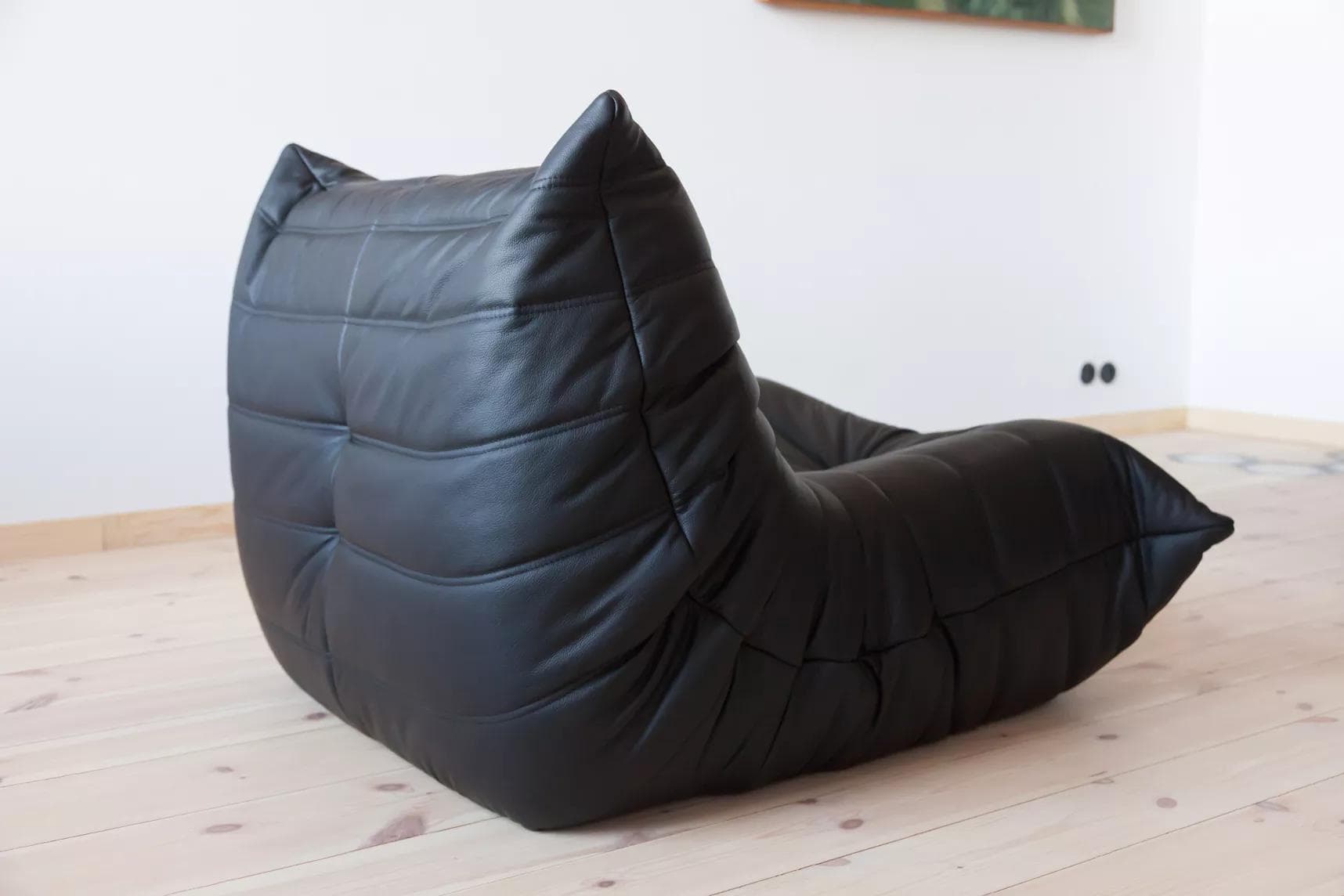 Fotel wypoczynkowy Togo, skóra czarna madras - 51171