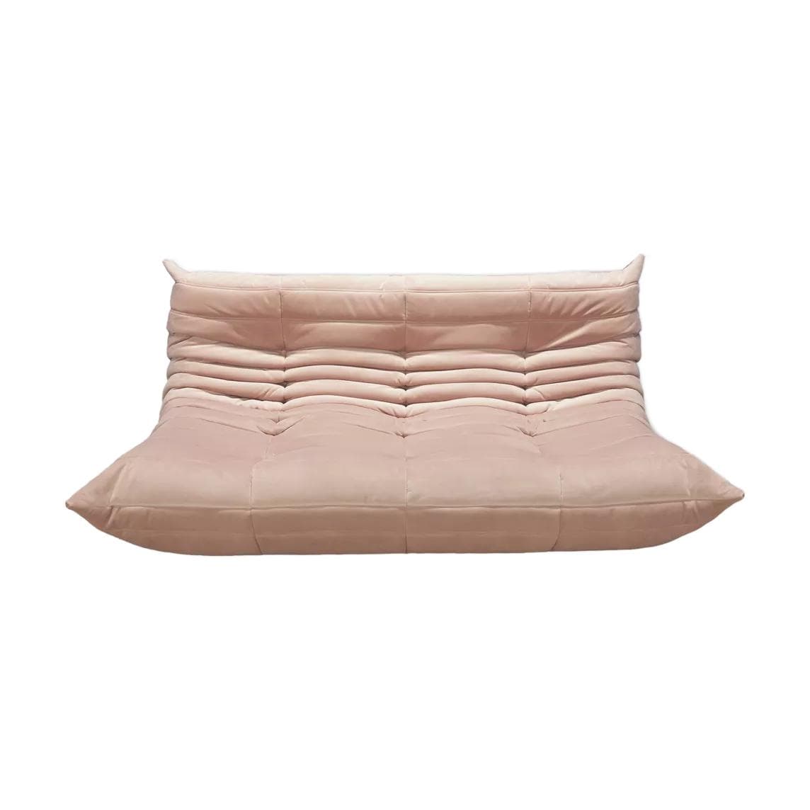 Sofa Togo trzyosobowa, velvet różowy jasny - 51310