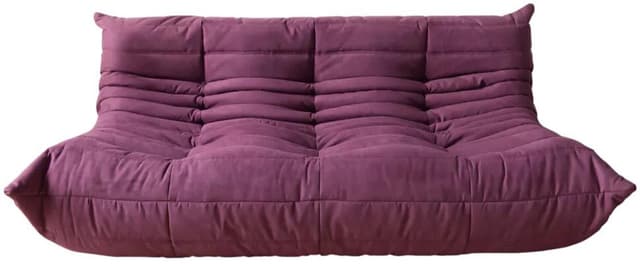 Sofa Togo trzyosobowa, mikrofibra bakłażan - WYMIARY