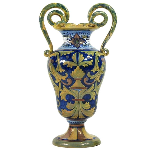 Majolikowy wazon, proj. A. Rubboli, Włochy, lata 30. - WYMIARY