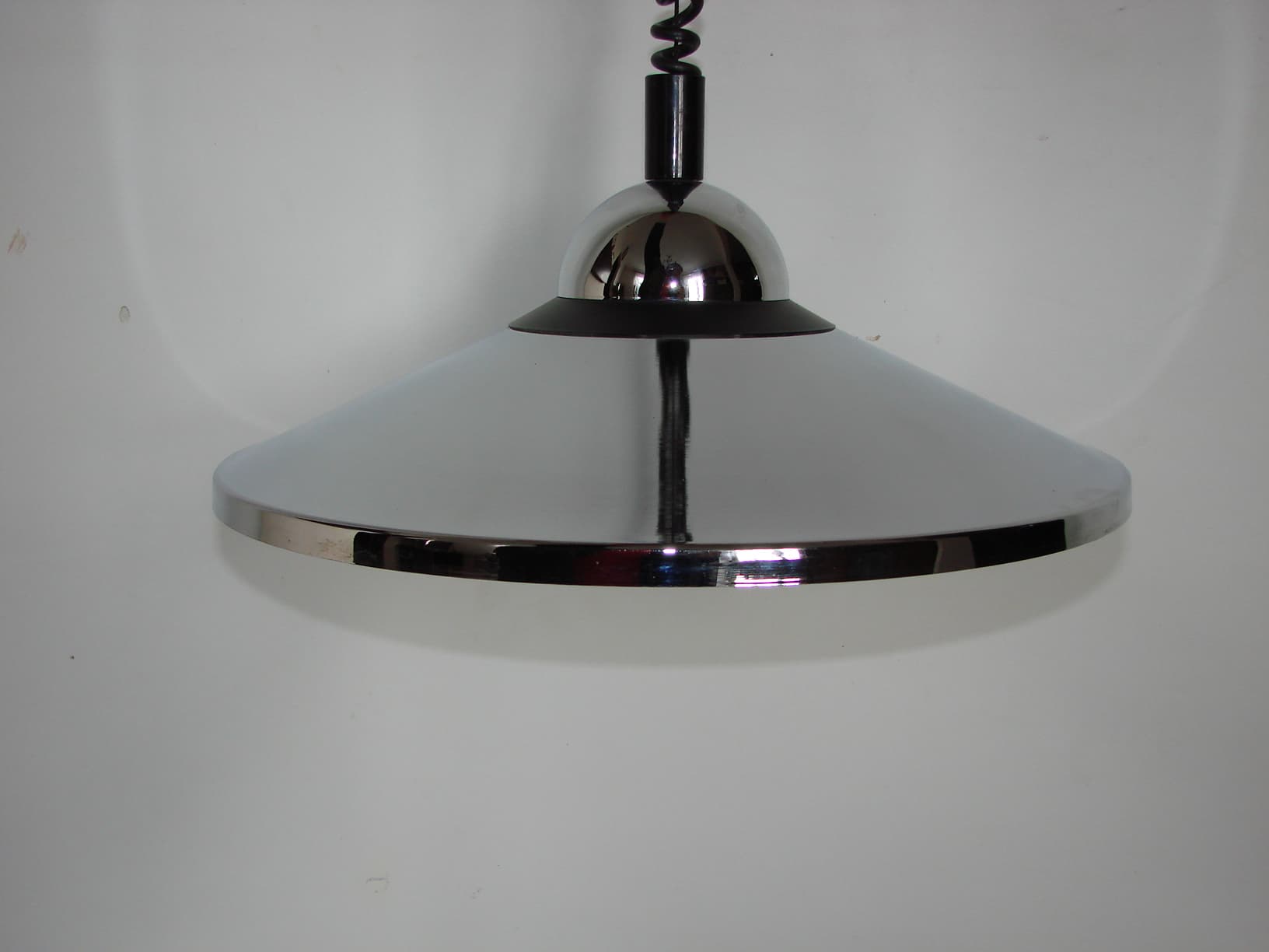 Lampa wisząca, chrom, metal, H&H Leuchten, Niemcy, lata 80. - 51634