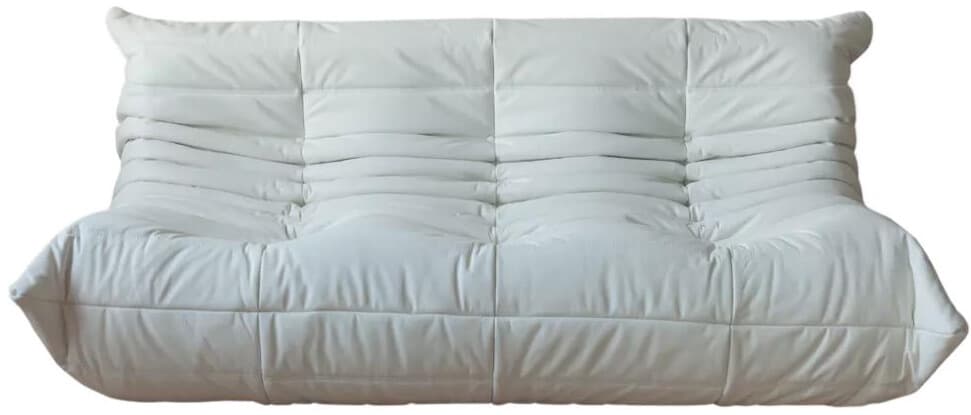 Sofa Togo trzyosobowa, skóra biała madras