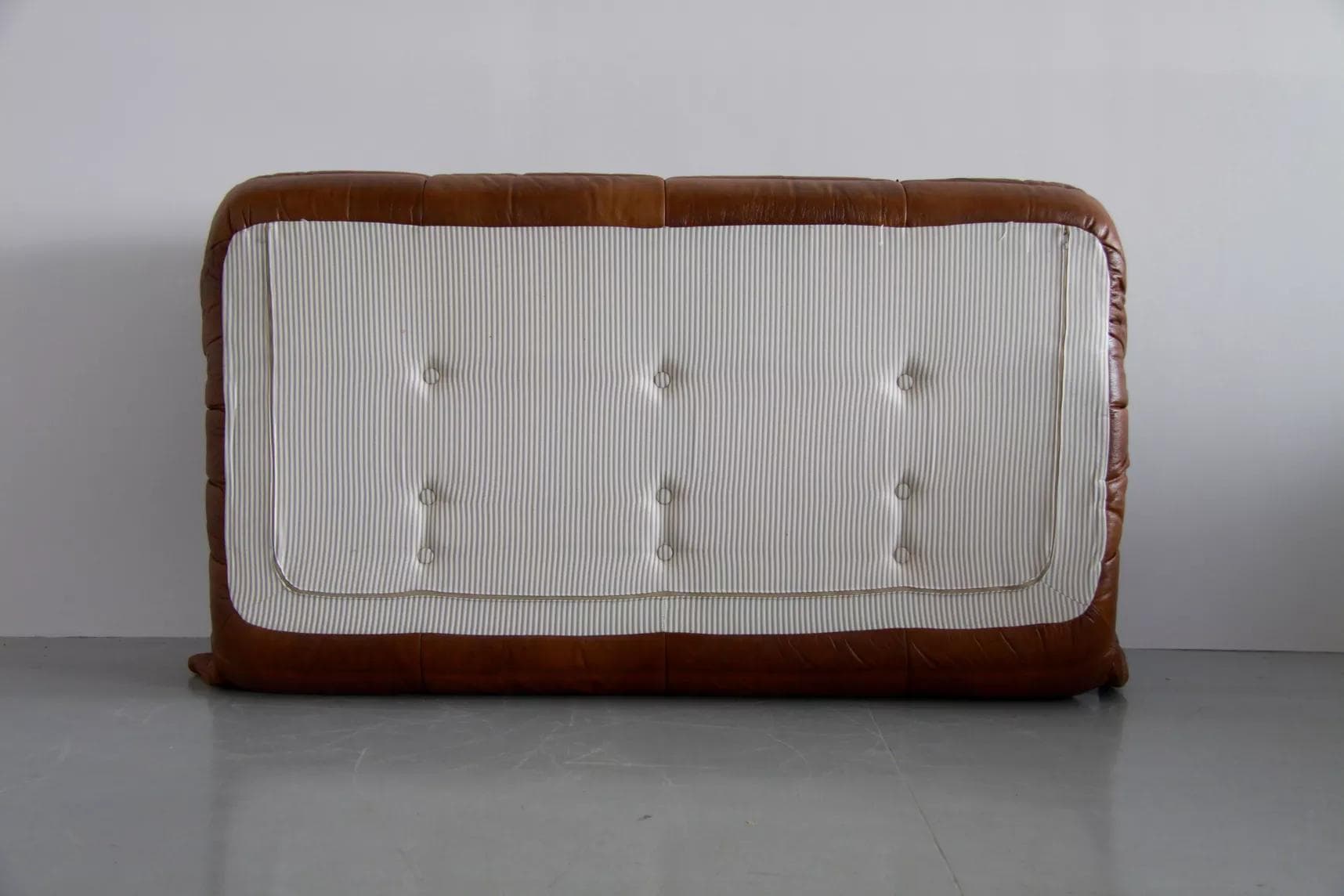 Sofa Togo trzyosobowa, skóra brązowa shine antique - 52237