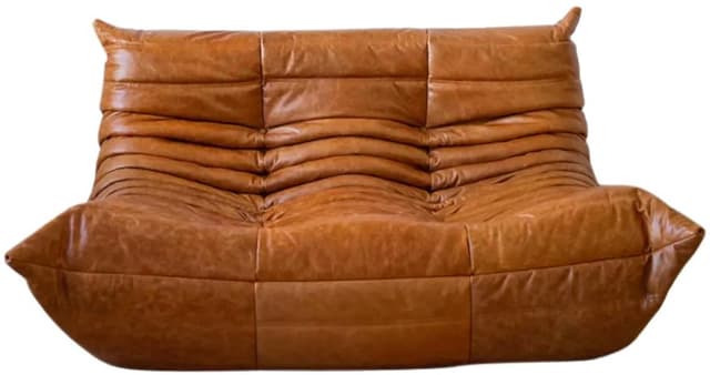 Sofa Togo dwuosobowa, skóra brązowa dubai pine - WYMIARY