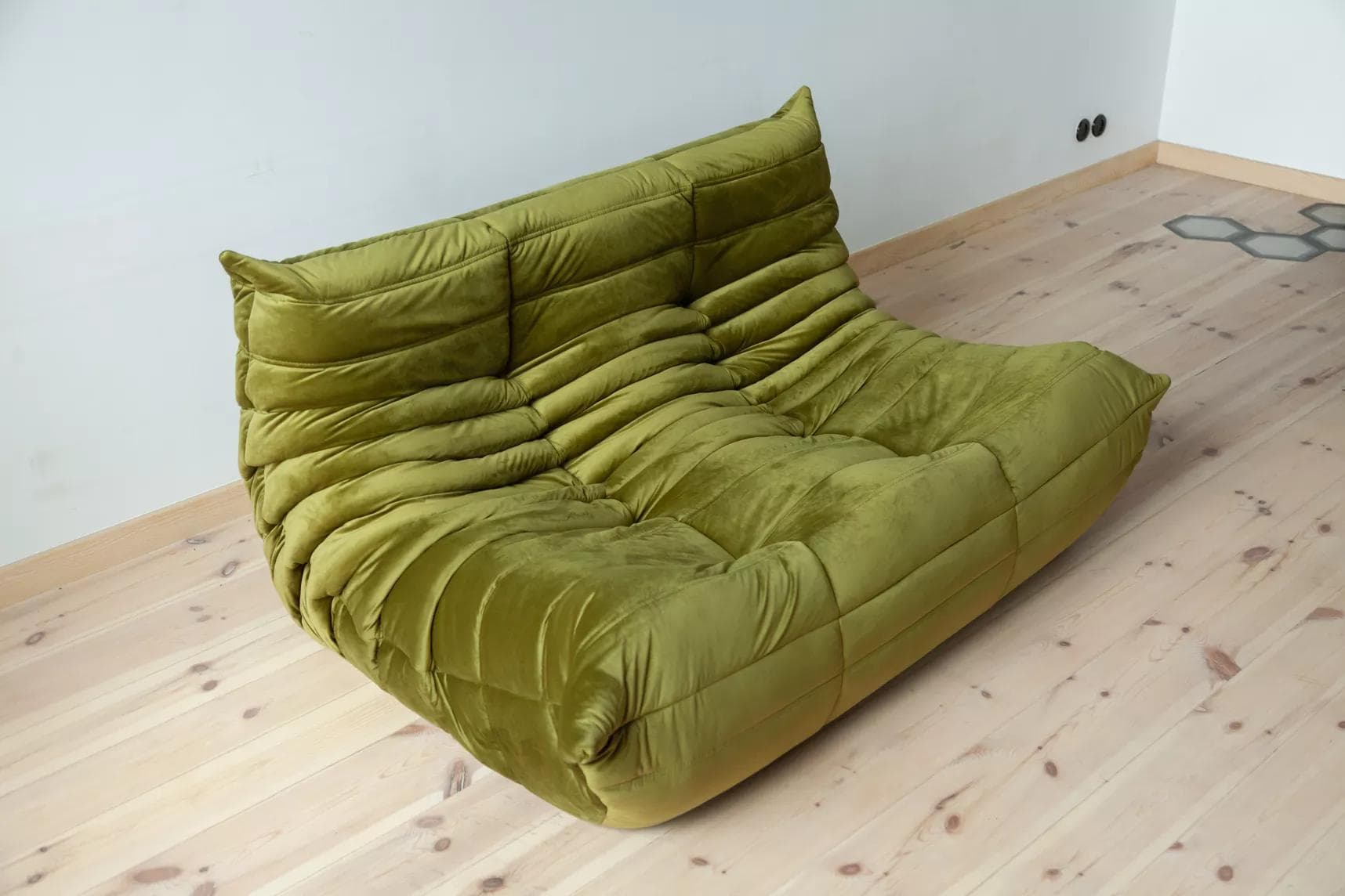 Sofa Togo dwuosobowa, velvet zielony oliwka - 52169