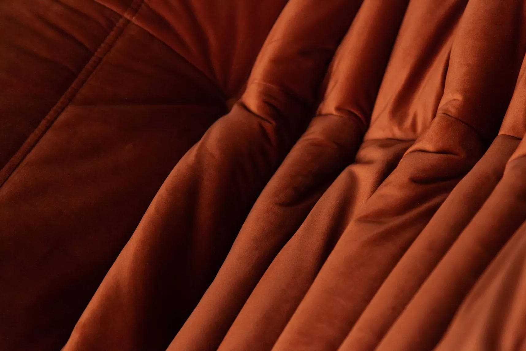 Fotel wypoczynkowy Togo, velvet pomarańczowy bursztyn - 52143