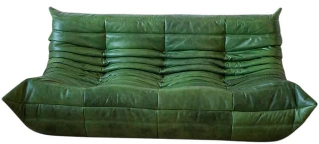 Sofa Togo trzyosobowa, skóra zielona dubai - WYMIARY