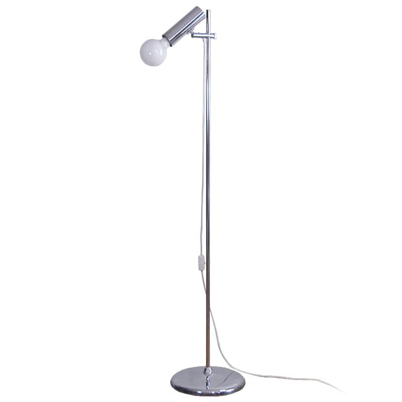 Chromowana lampa podłogowa, Niemcy, lata 70.