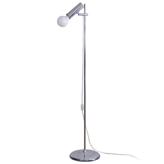 Chromowana lampa podłogowa, Niemcy, lata 70. - WYMIARY