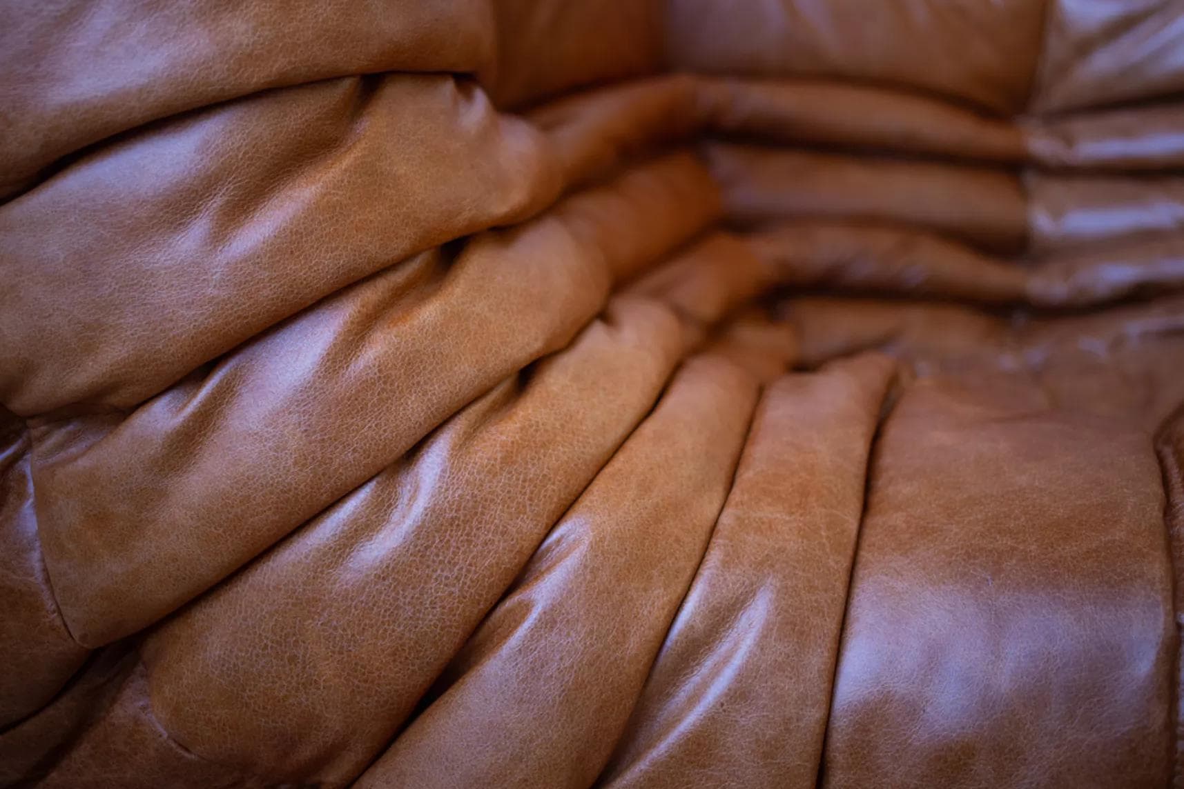 Narożnik Togo, skóra brązowa dubai pine - 51923