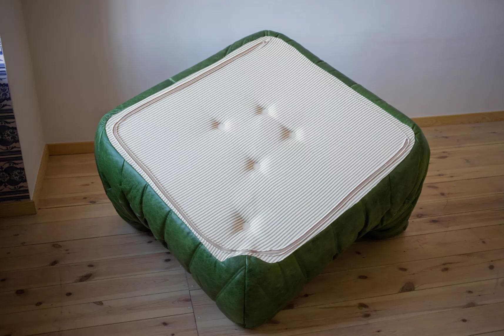 Narożnik Togo, skóra zielona dubai - 51916