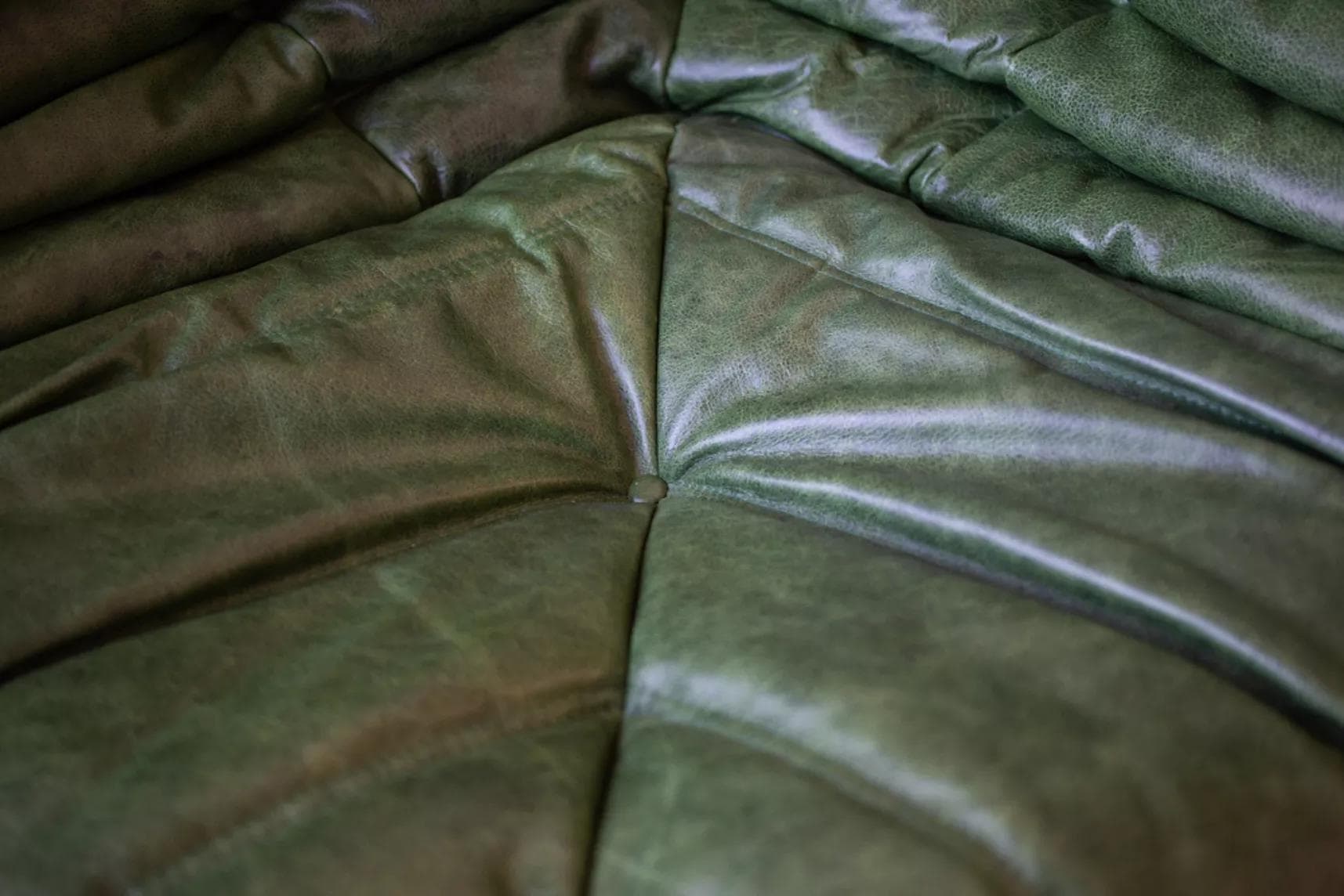 Narożnik Togo, skóra zielona dubai - 51917