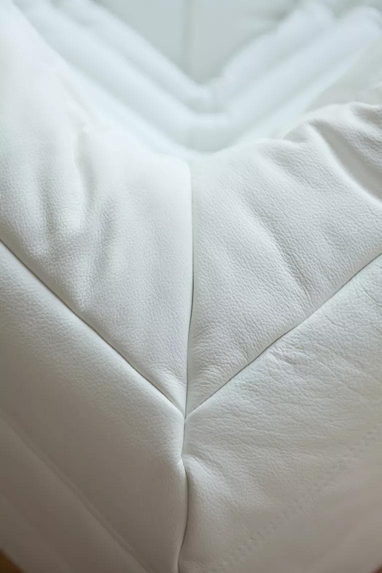 Narożnik Togo, skóra biała madras - 51910