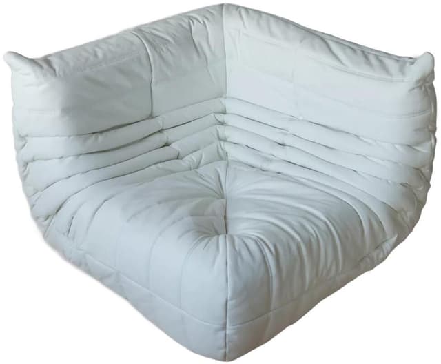 Narożnik Togo, skóra biała madras - WYMIARY