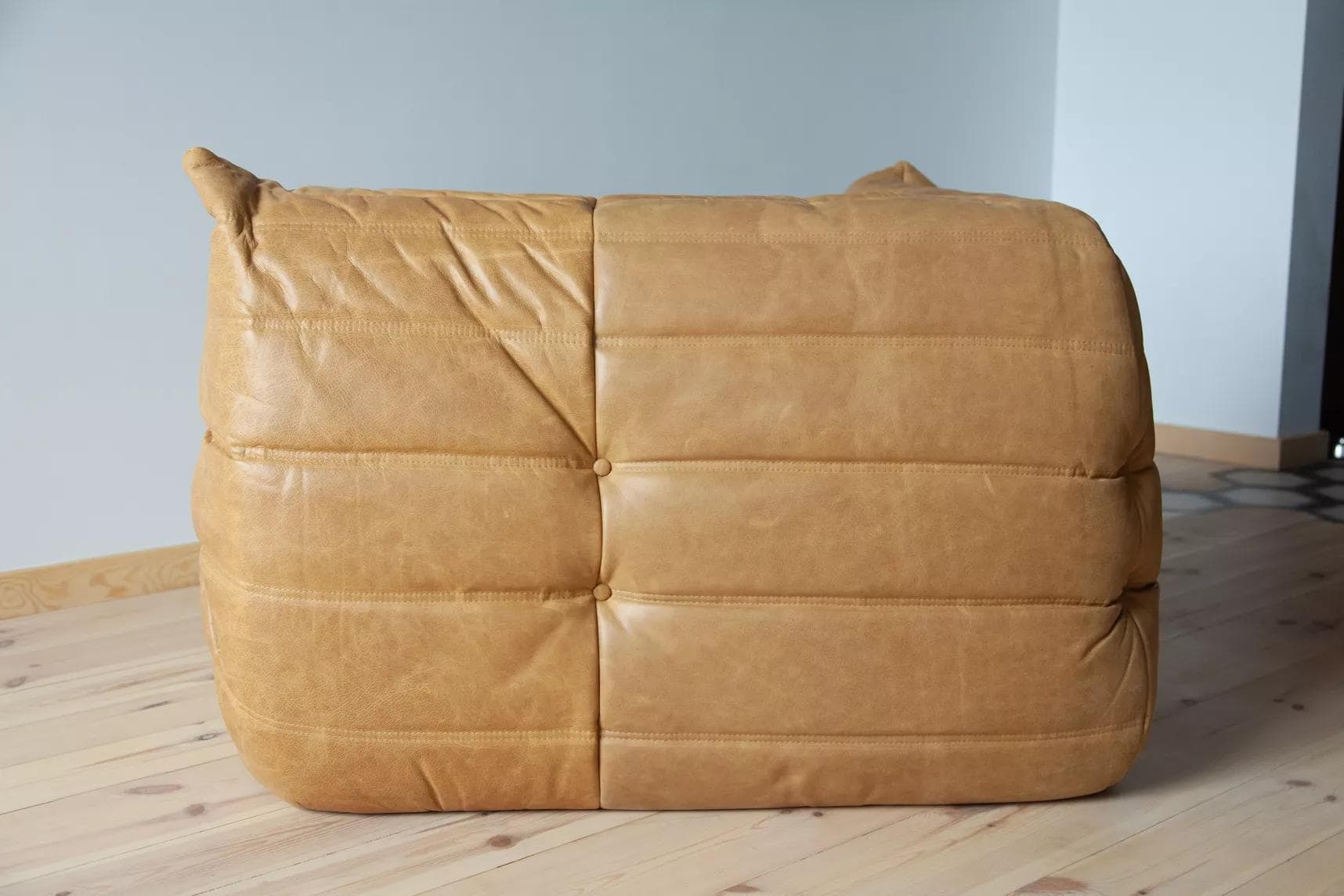 Narożnik Togo, skóra brązowa camel - 51894