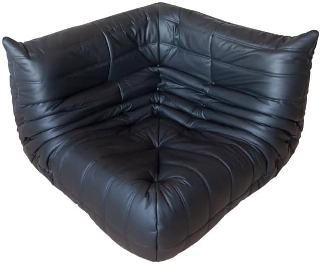 Narożnik Togo, skóra czarna madras - WYMIARY