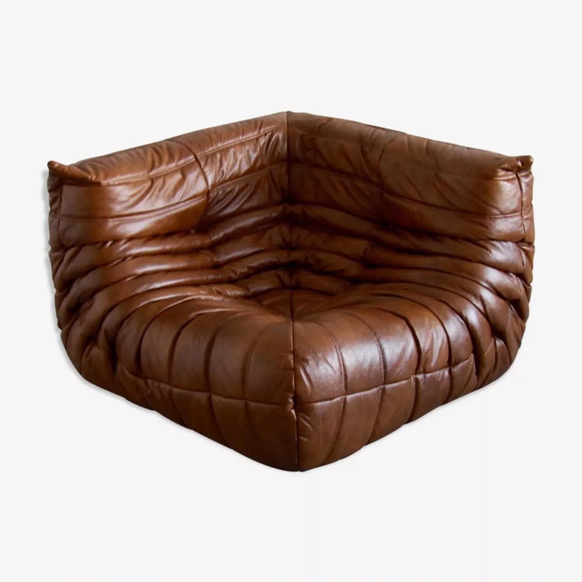 Narożnik Togo, skóra brązowa shine antique - 51853