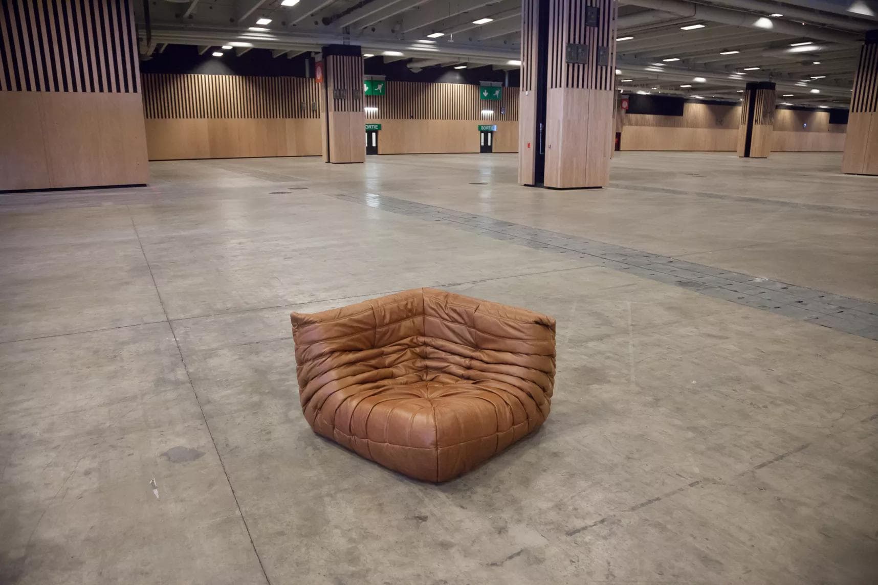 Narożnik Togo, skóra brązowa tobacco - 51849