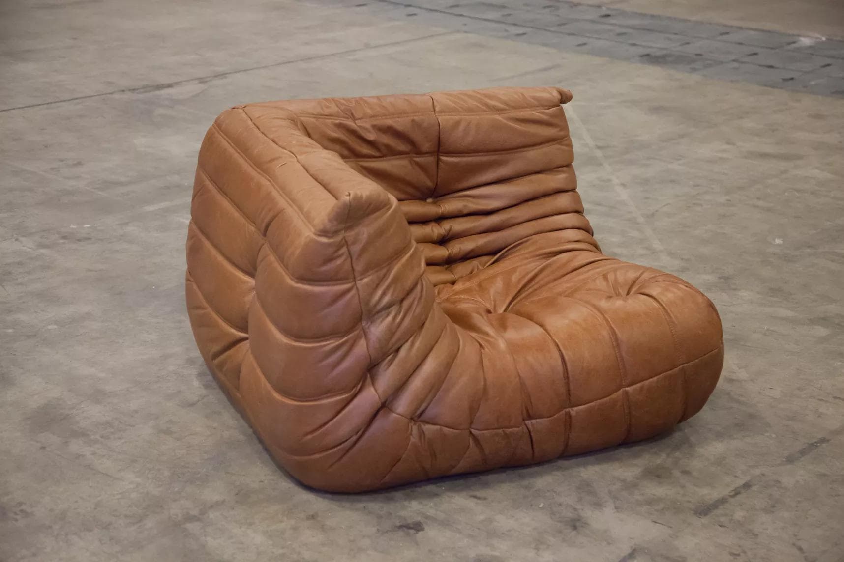 Narożnik Togo, skóra brązowa tobacco - 51850