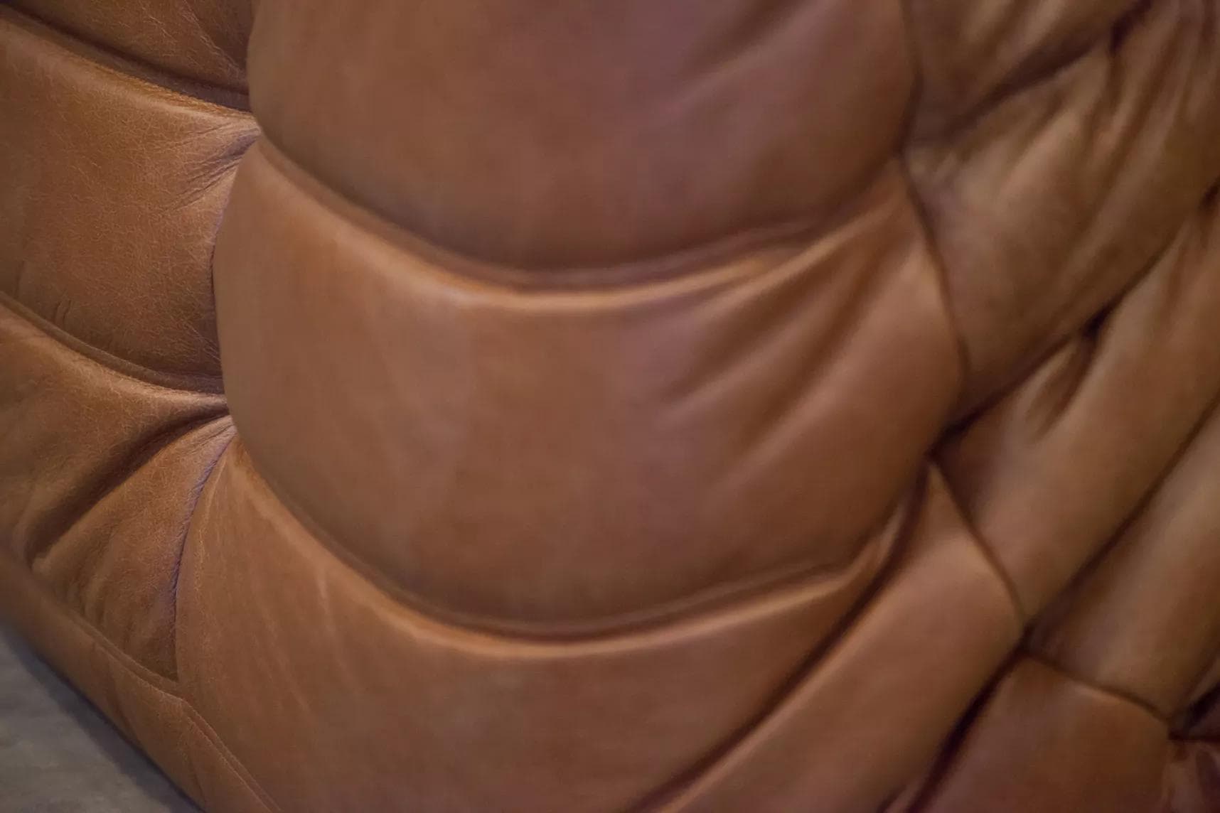 Narożnik Togo, skóra brązowa tobacco - 51851