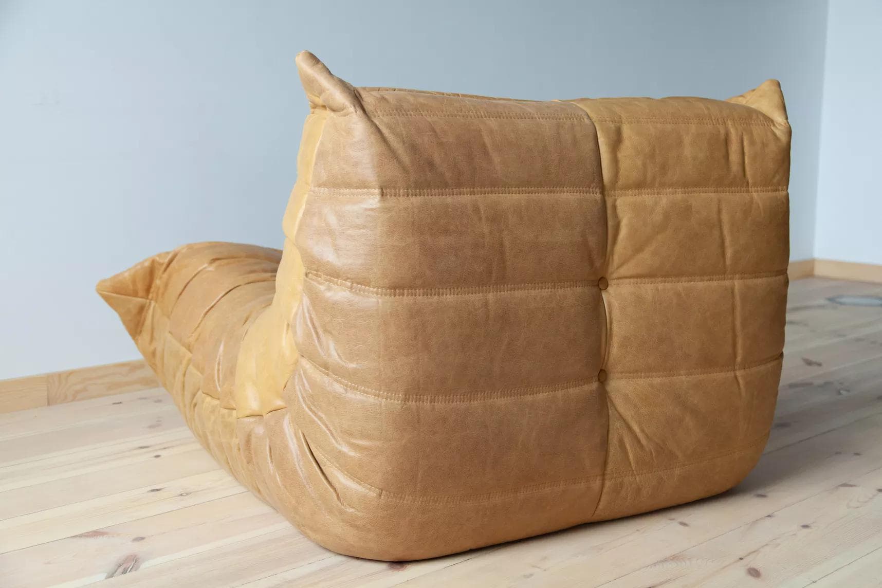 Fotel wypoczynkowy Togo, skóra brązowa camel - 51809