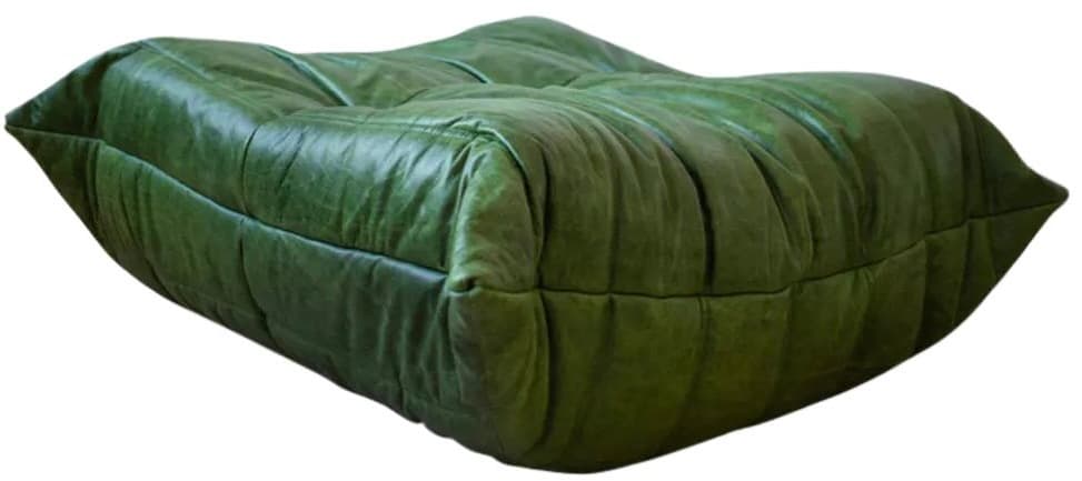 Podnóżek Togo, skóra zielona dubai