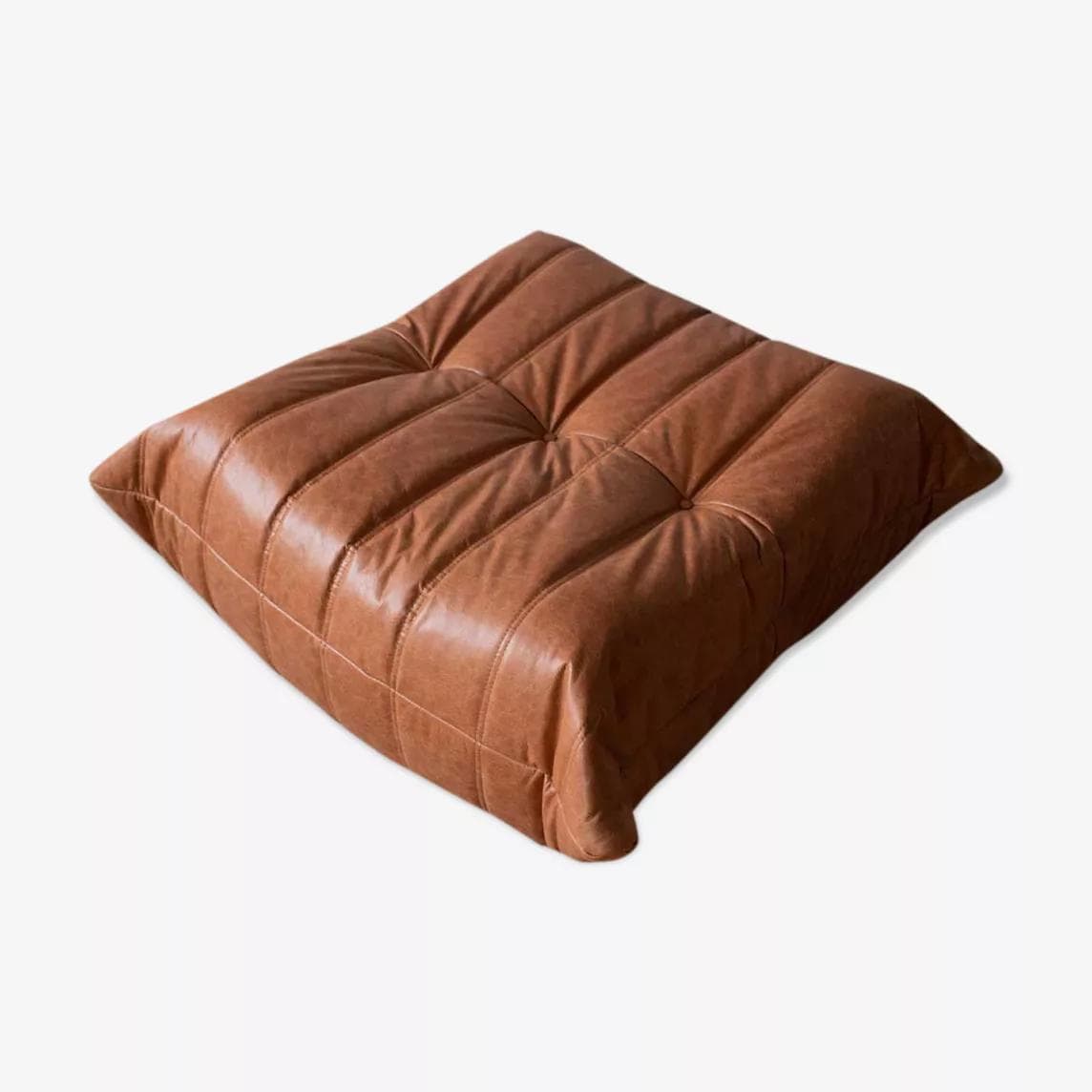 Podnóżek Togo, skóra brązowa peach - 51756