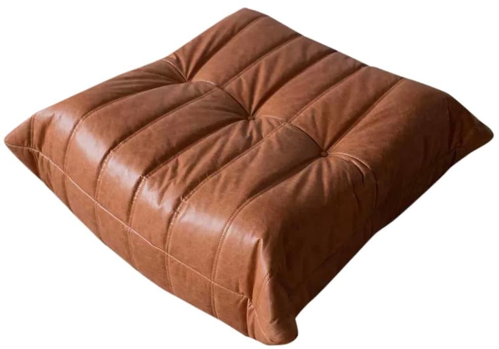 Podnóżek Togo, skóra brązowa peach