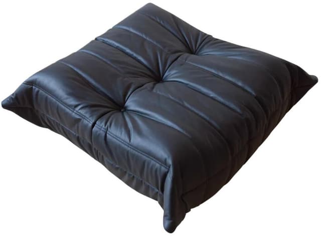 Podnóżek Togo, skóra czarna madras - WYMIARY