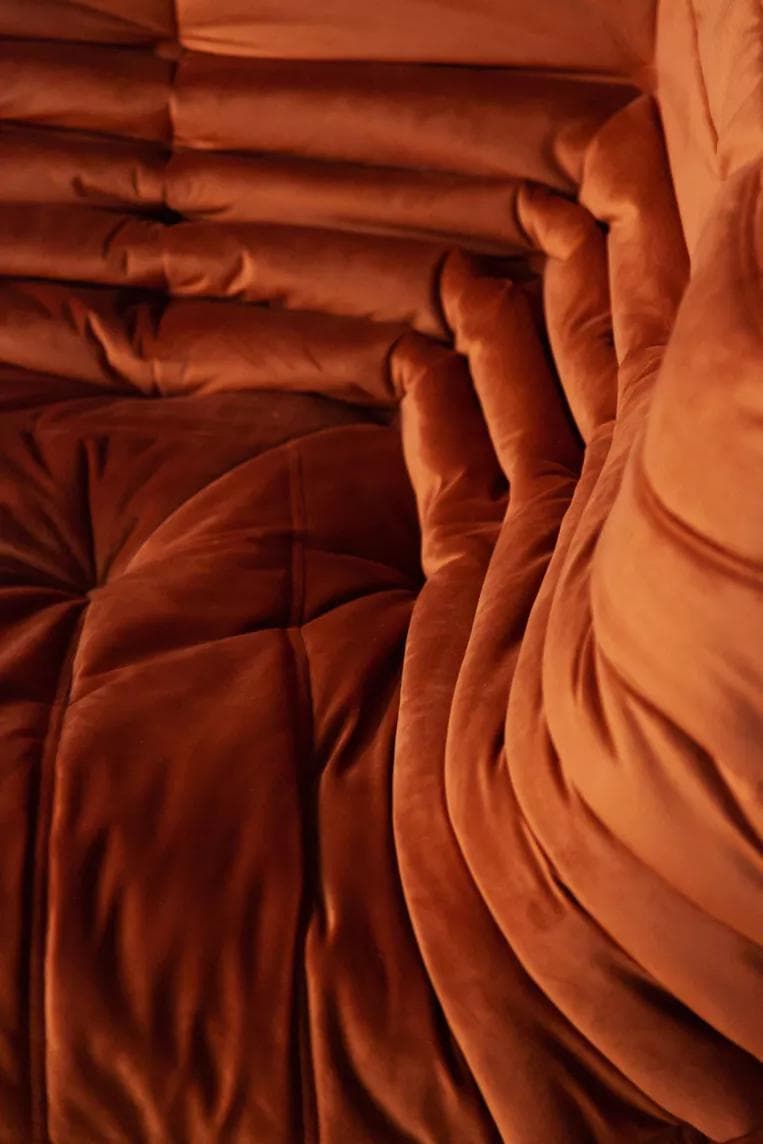 Narożnik Togo, velvet pomarańczowy bursztyn - 51733