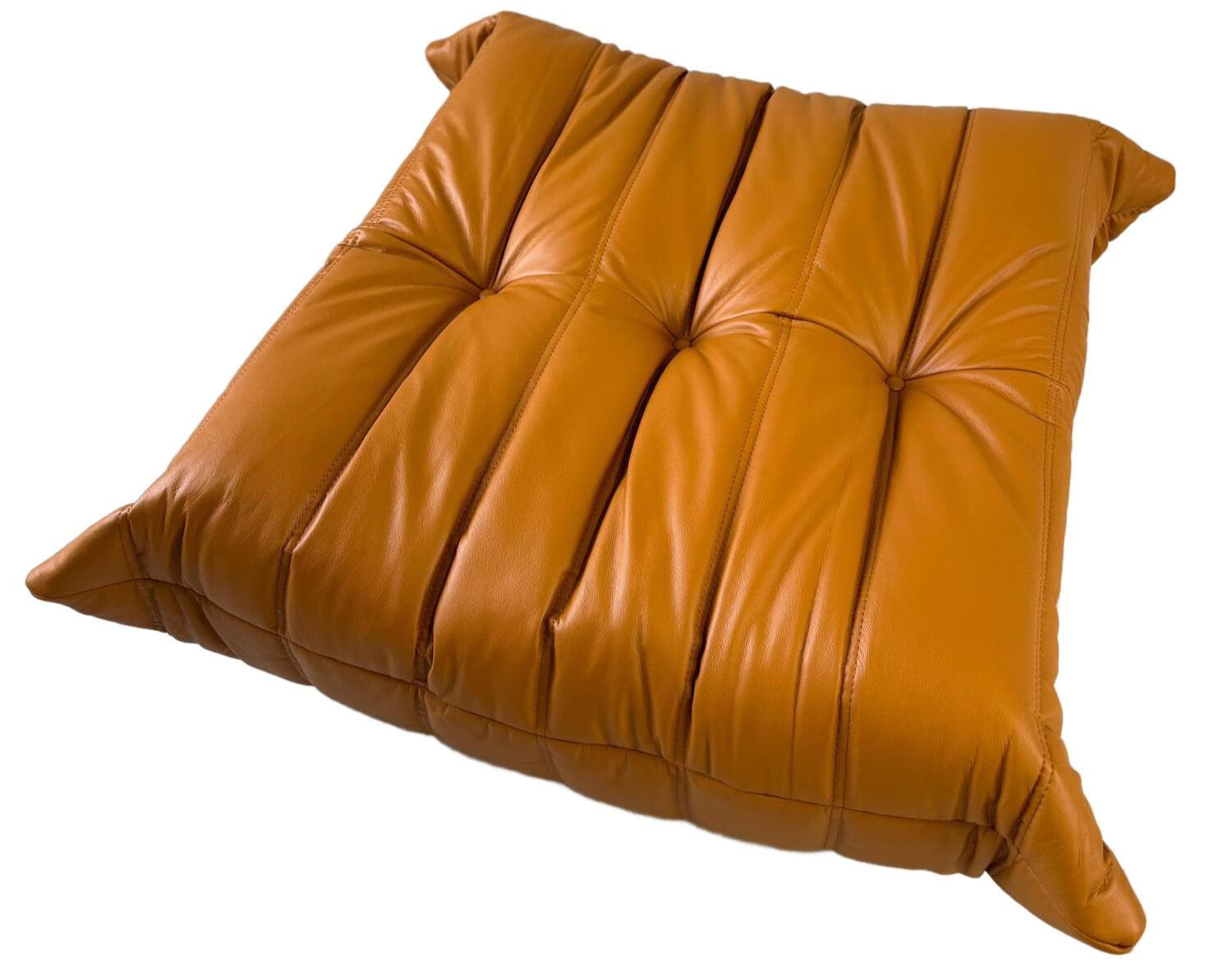 Podnóżek Togo, skóra brązowa light cognac