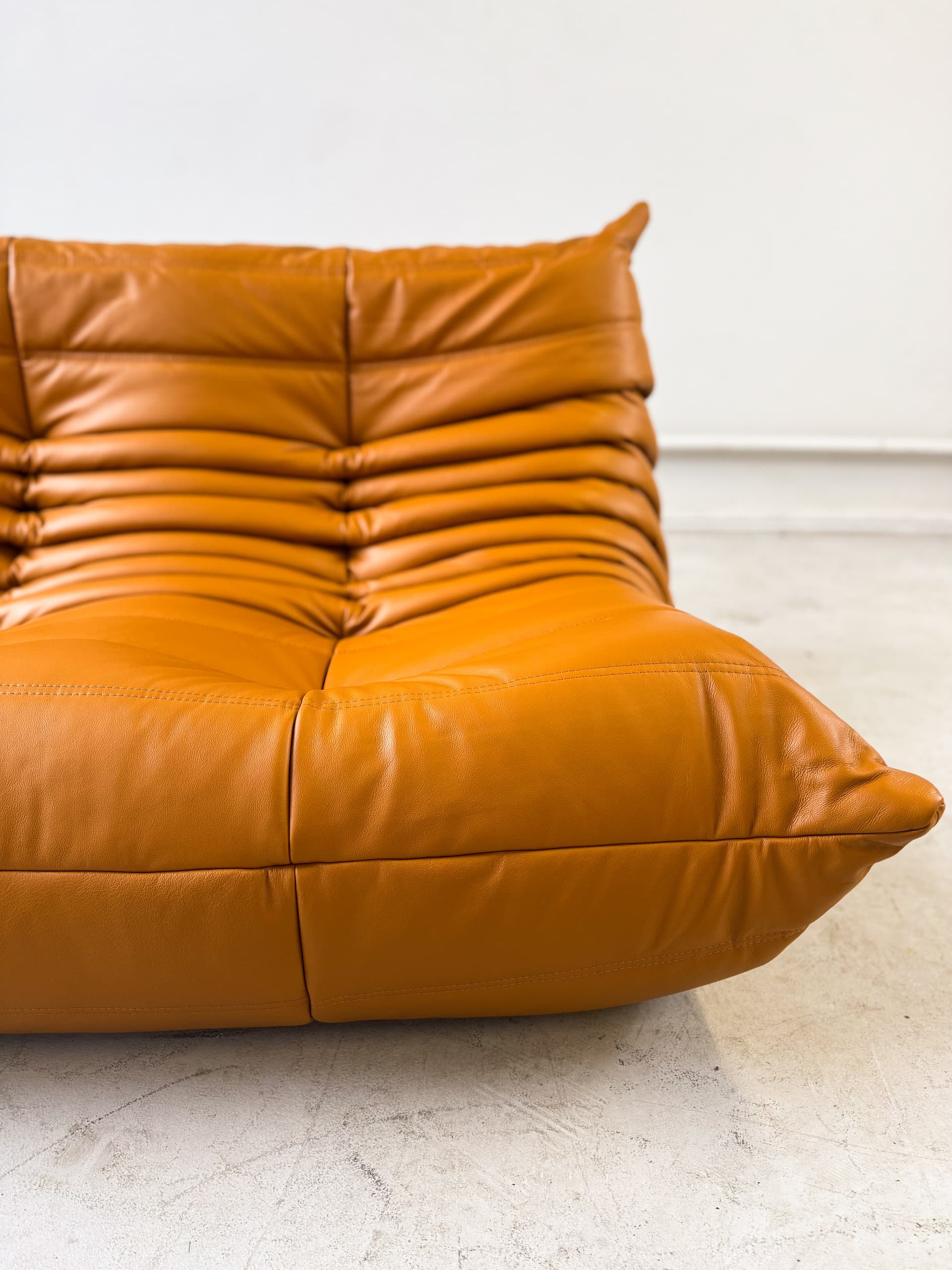 Sofa Togo dwuosobowa, skóra brązowa light cognac - 52395