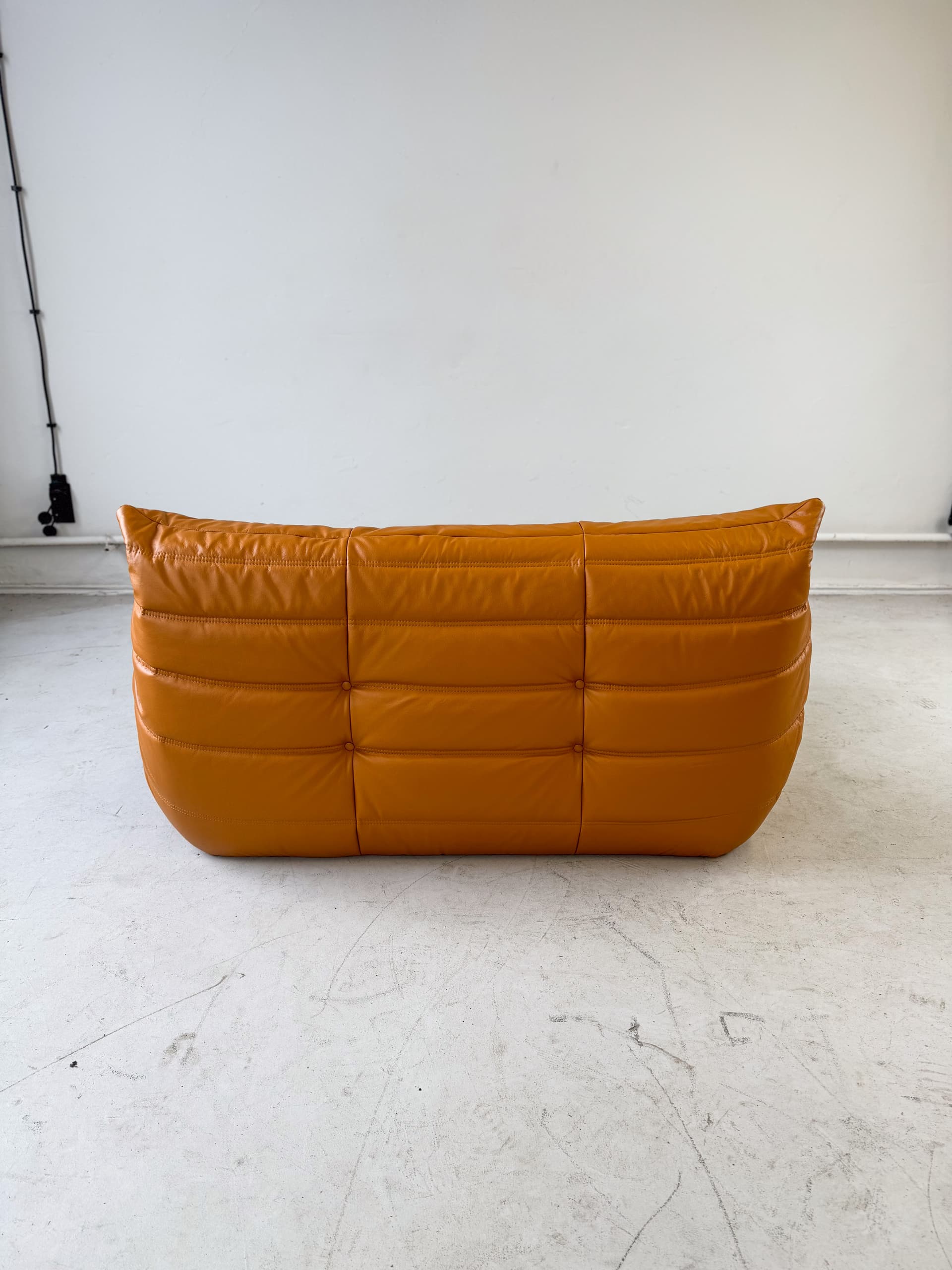 Sofa Togo dwuosobowa, skóra brązowa light cognac - 52393