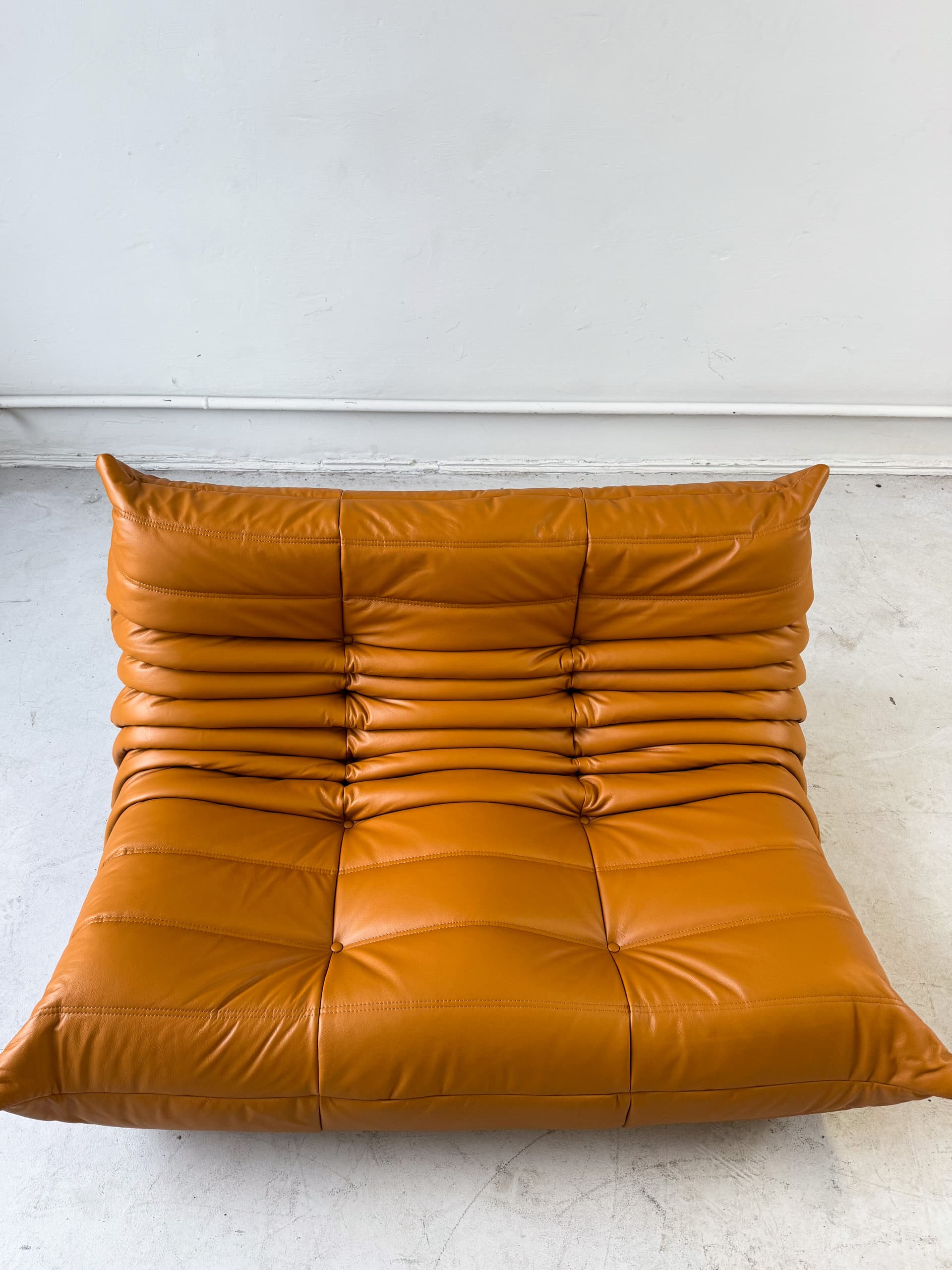 Sofa Togo dwuosobowa, skóra brązowa light cognac - 52394