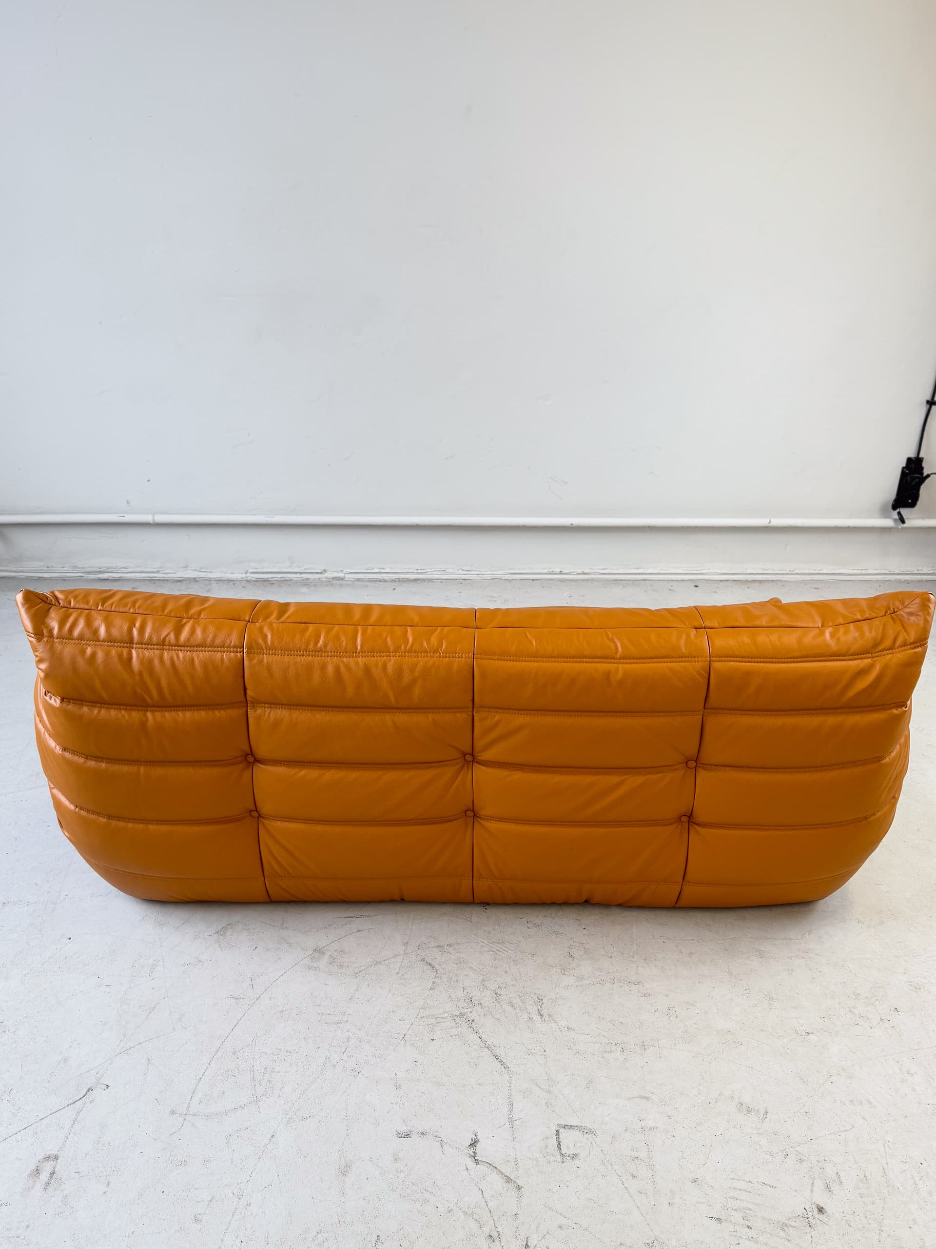 Sofa Togo trzyosobowa, skóra brązowa light cognac - 52381