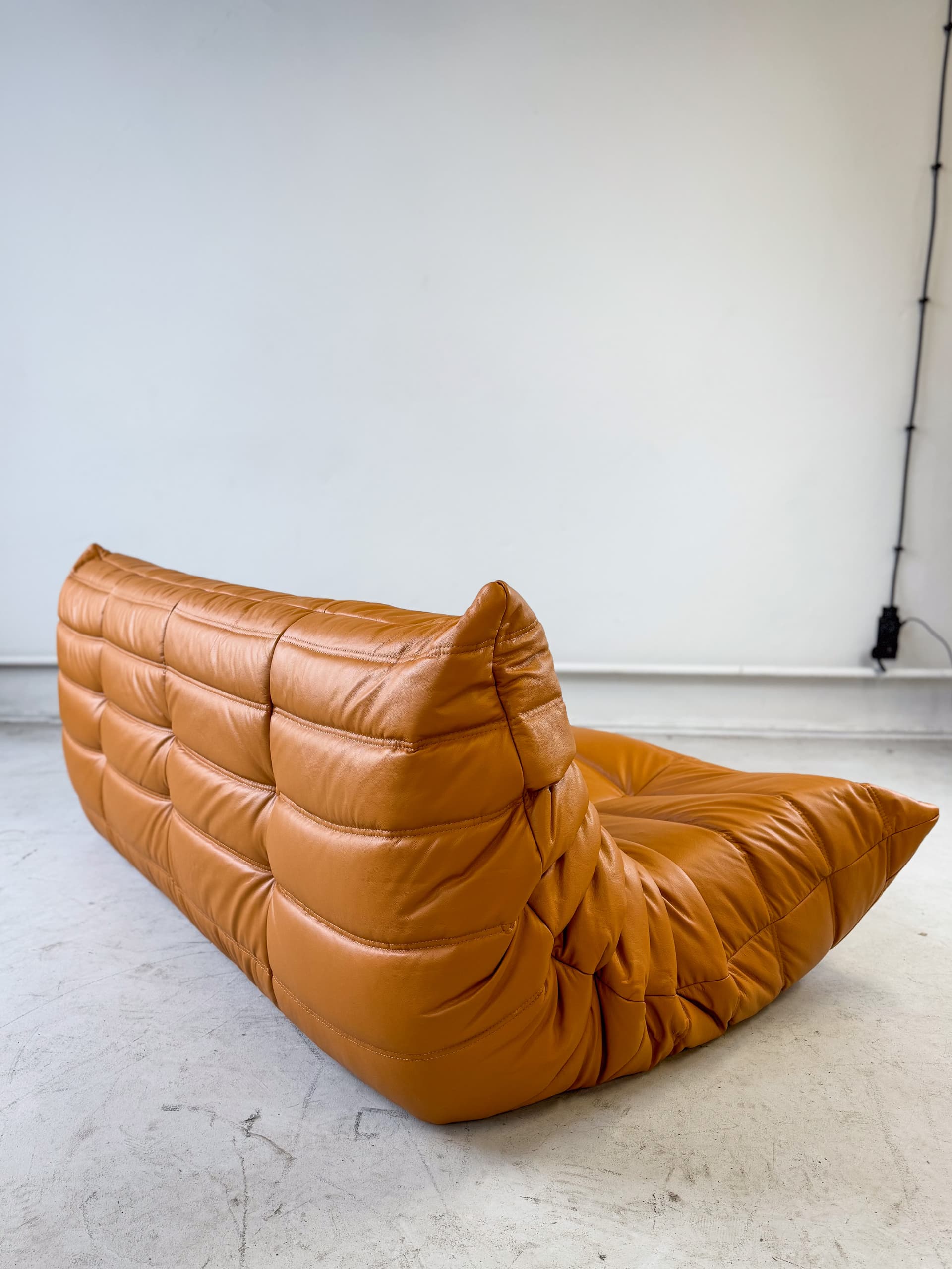 Sofa Togo trzyosobowa, skóra brązowa light cognac - 52380