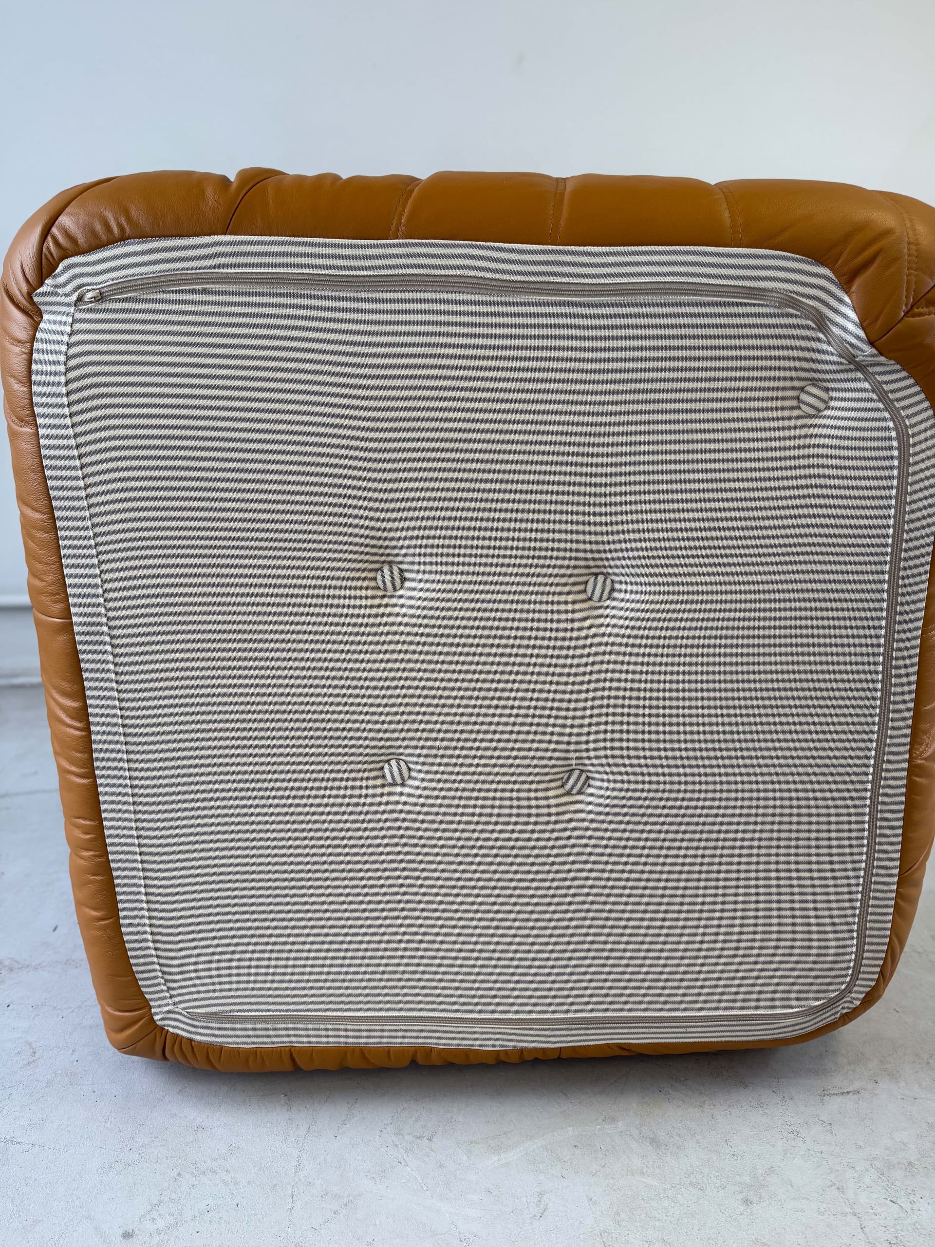 Narożnik Togo, skóra brązowa light cognac - 52375