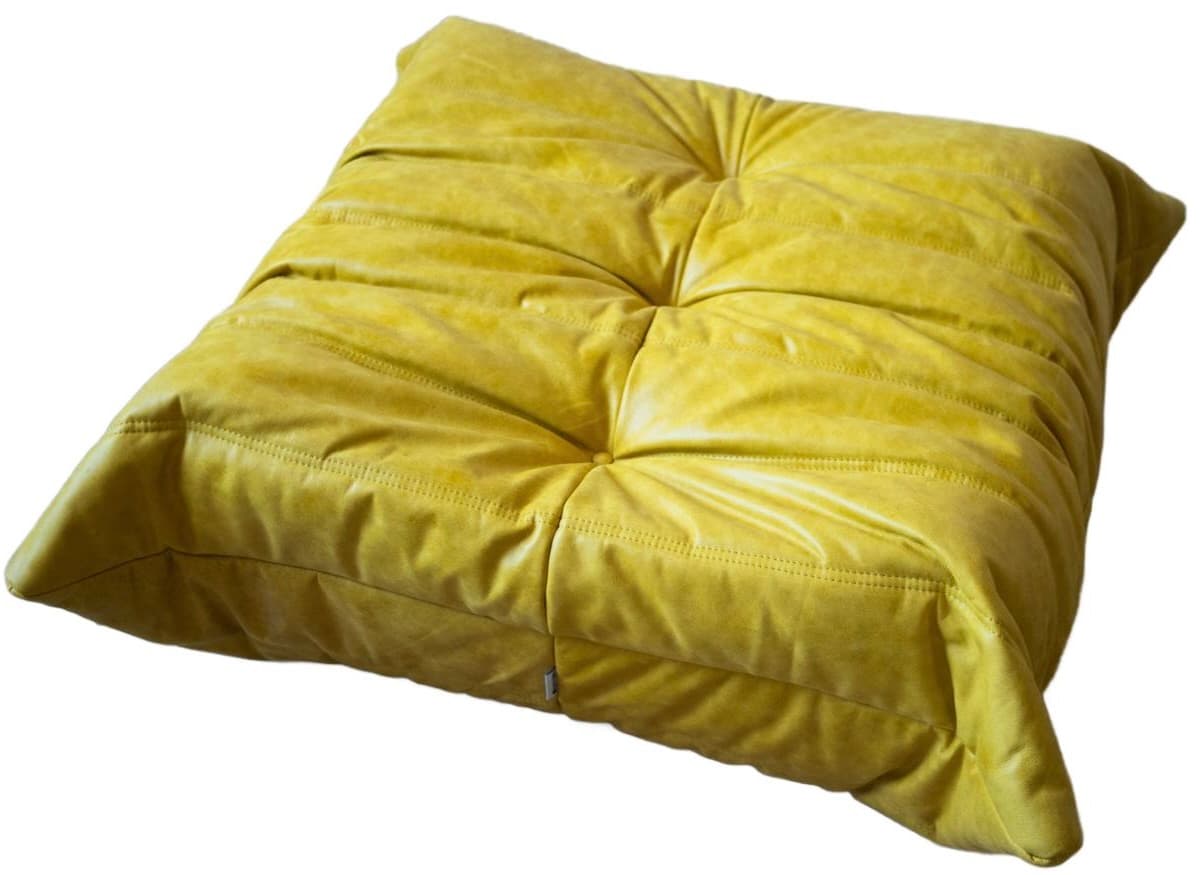 Podnóżek Togo, skóra żółta dubai