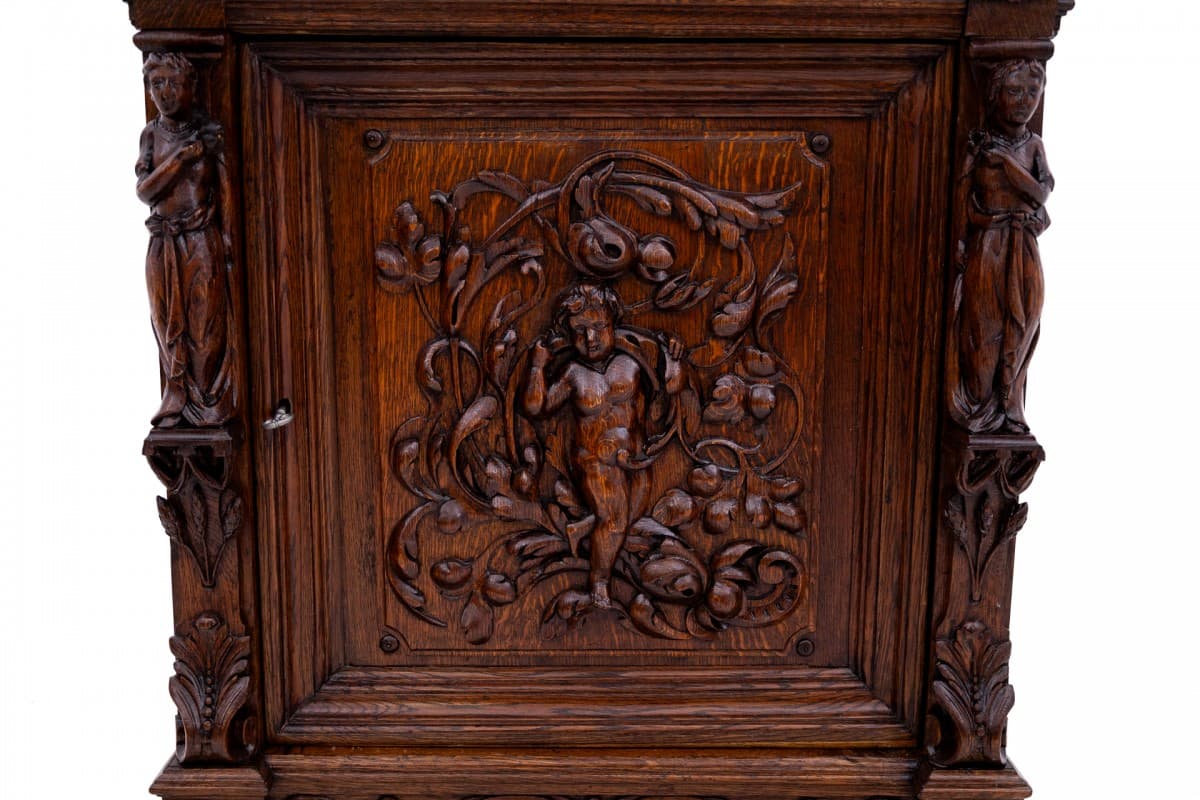 Brązowy, barokowy kredens, Francja, lata 80. XIX wieku - 49614