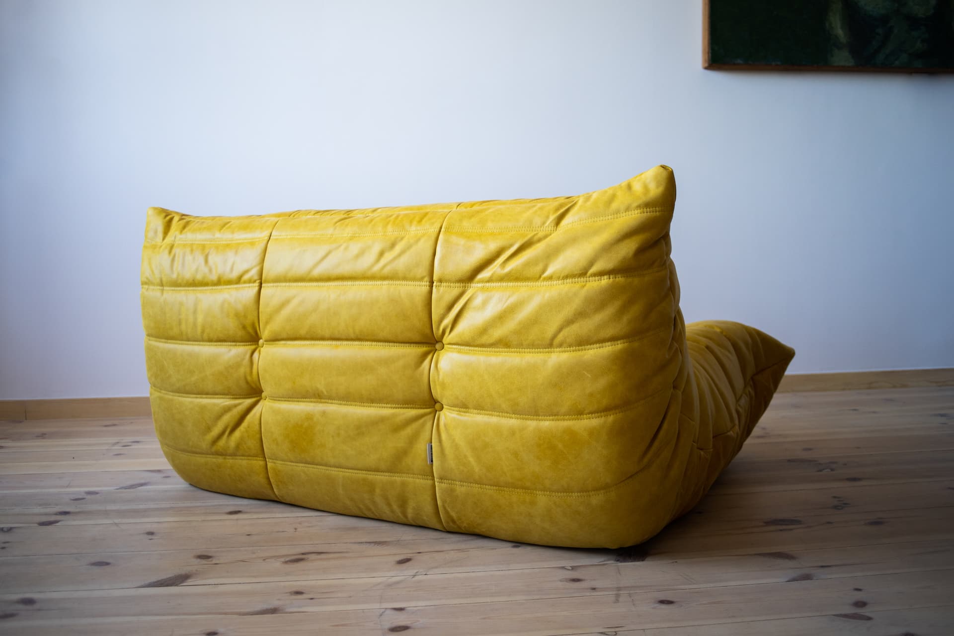 Sofa Togo dwuosobowa, skóra żółta dubai - 52331