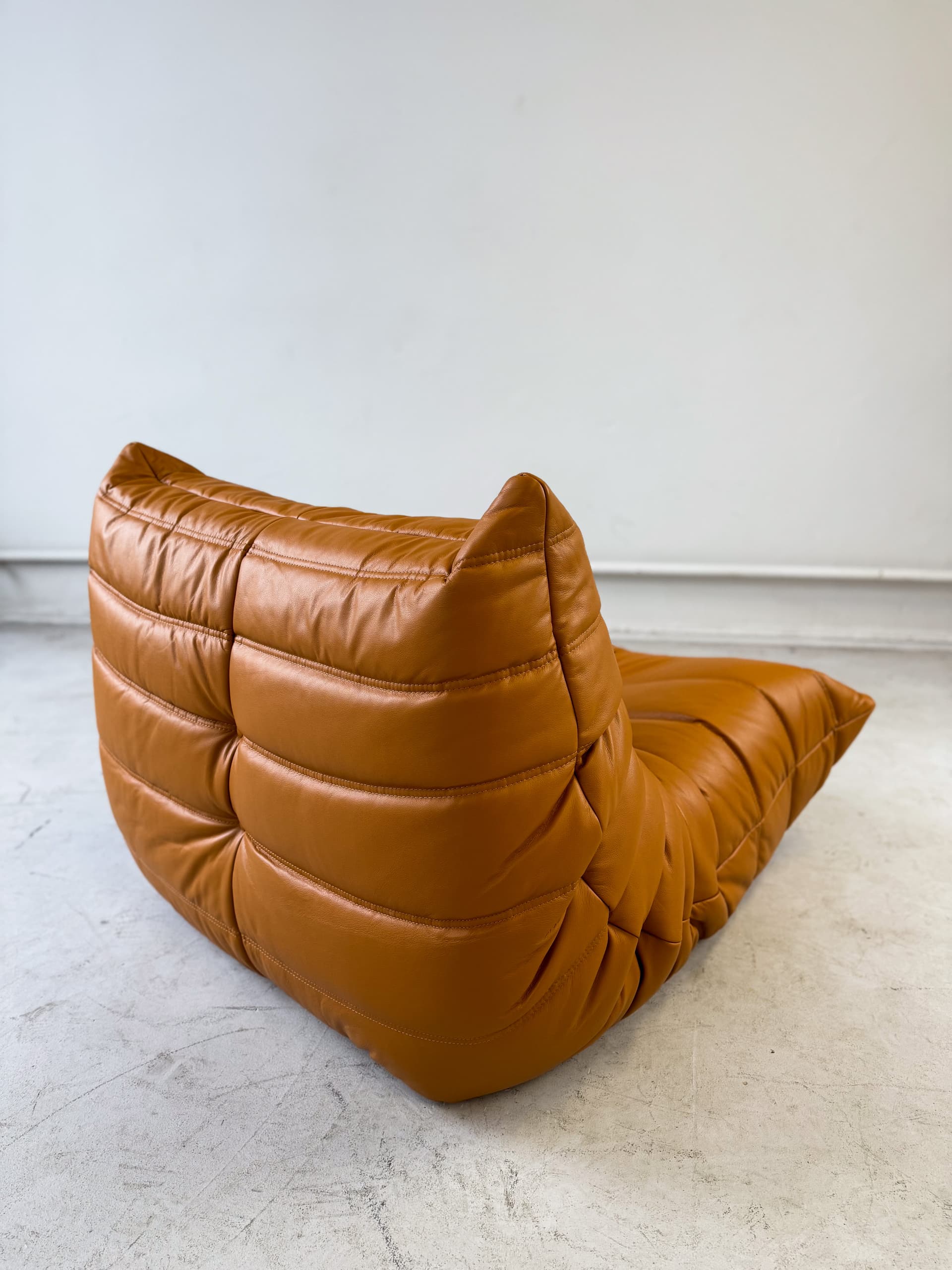 Fotel wypoczynkowy Togo, skóra brązowa light cognac - 52453